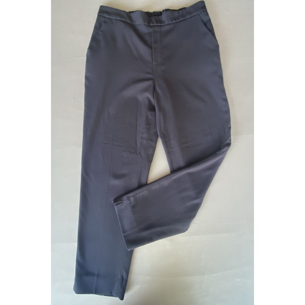 Banana Republic Women's 10 Navy Pull-On Ankle Pants Tapered Stretch Pockets